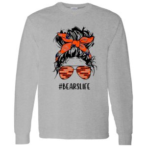 Bears Life Chicago Bears Messy Bun Girl With Headband And Glasses for Football Shirt