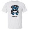 Lions Life Detroit Lions Messy Bun Girl With Headband And Glasses for Football Lover Shirt