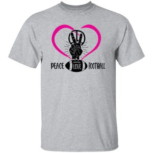 Football Mom Shirt, Peace Love Football Shirt