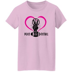 Football Mom Shirt, Peace Love Football Shirt