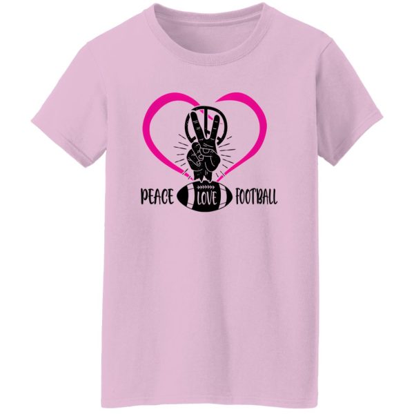 Football Mom Shirt, Peace Love Football Shirt