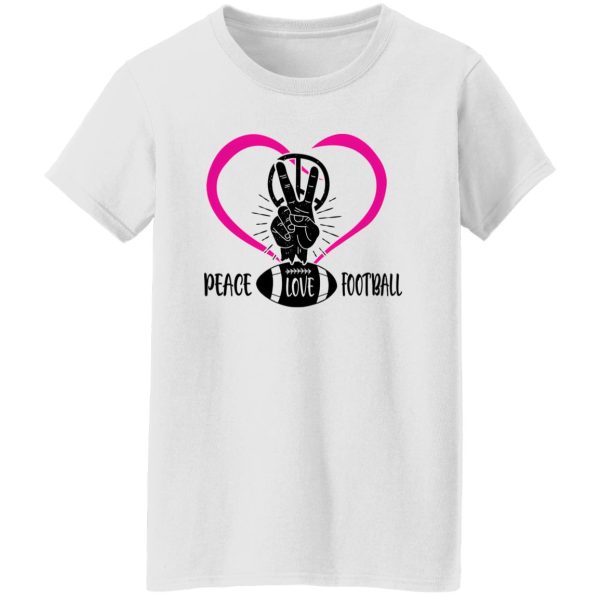 Football Mom Shirt, Peace Love Football Shirt