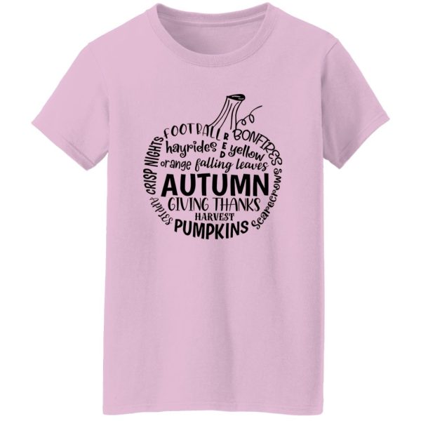 Autumn Giving Thanks Harvest Pumpkin Football Bonfires Hayrides Falling Leaves Crisp Nights Shirt