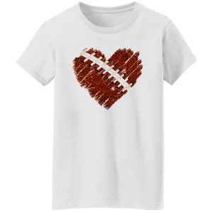 American Football Lover Shirt, American Football Ball Heart Shirt