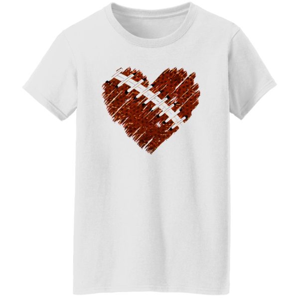 American Football Lover Shirt, American Football Ball Heart Shirt