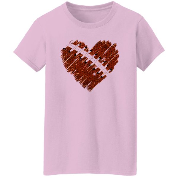 American Football Lover Shirt, American Football Ball Heart Shirt