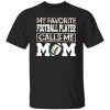 My Favorite Football Player Calls Me Mom Floral Design for Proud Mom Shirt