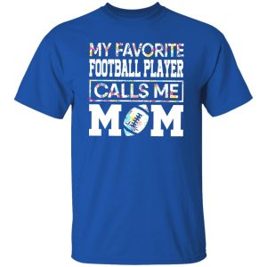 My Favorite Football Player Calls Me Mom Floral Design for Proud Mom Shirt