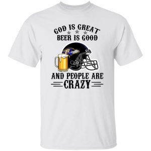 Atlanta Falcons God is Great Beer is Good And People Are Crazy Football NFL Shirt