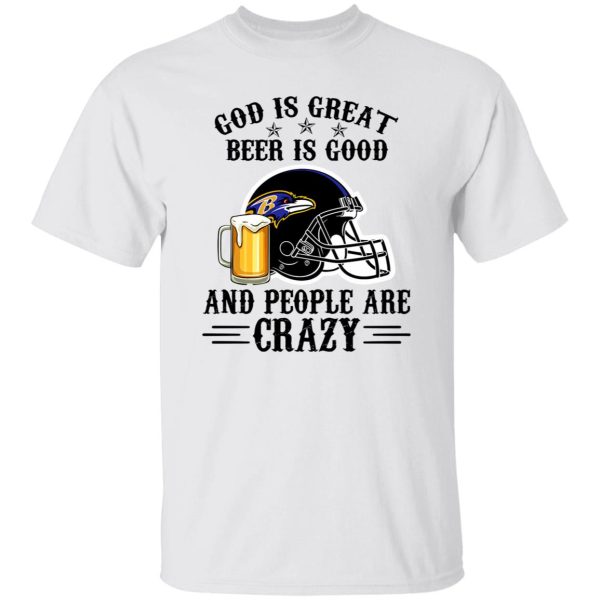 Atlanta Falcons God is Great Beer is Good And People Are Crazy Football NFL Shirt