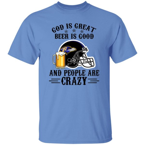 Atlanta Falcons God is Great Beer is Good And People Are Crazy Football NFL Shirt