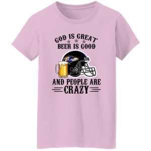 Atlanta Falcons God is Great Beer is Good And People Are Crazy Football NFL Shirt