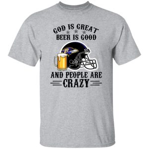 Atlanta Falcons God is Great Beer is Good And People Are Crazy Football NFL Shirt