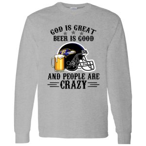 Atlanta Falcons God is Great Beer is Good And People Are Crazy Football NFL Shirt