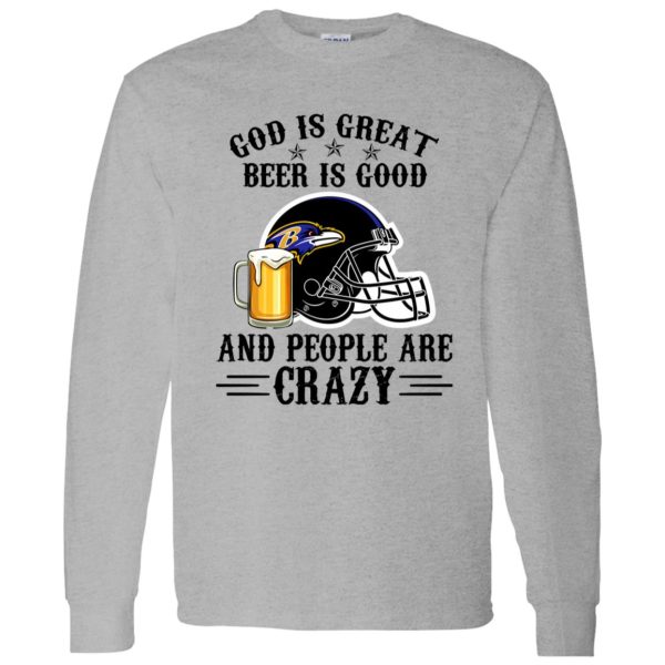 Atlanta Falcons God is Great Beer is Good And People Are Crazy Football NFL Shirt