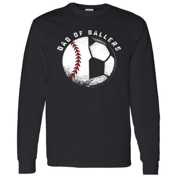 Dad of Ballers Softball and Football for Sports Lover Dad Shirt