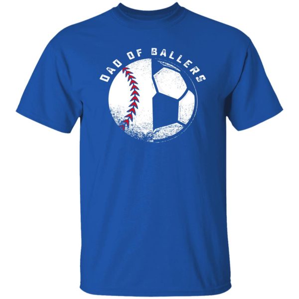 Dad of Ballers Softball and Football for Sports Lover Dad Shirt