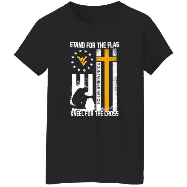 Stand For The Flag Kneel For The Cross Mountaineer Nation Flag Shirt