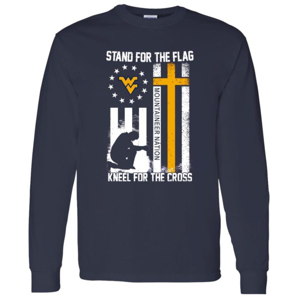 Stand For The Flag Kneel For The Cross Mountaineer Nation Flag Shirt