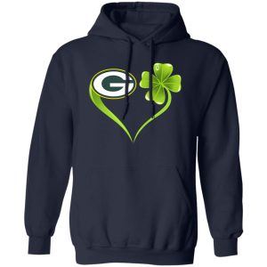 Irish St Patrick Day Shamrock Heart Football Team Green Bay Packer Shirt