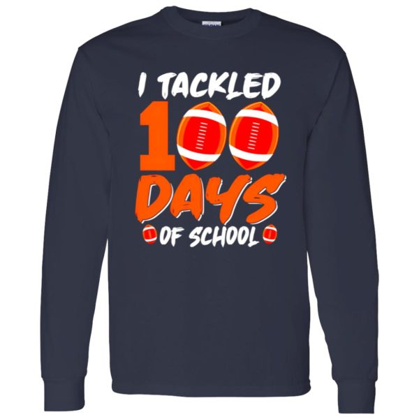 I Tackled 100 Days Of School Football Gift Sport Lover Shirt