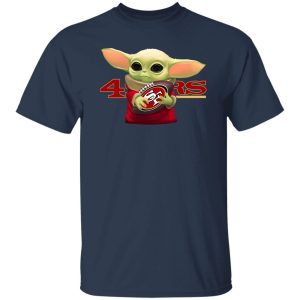 Baby Yoda Holding San Francisco 49ers Shirt