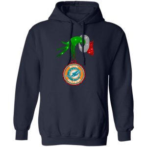 Grinch Hand Holding Miami Dolphins Christmas Shirt