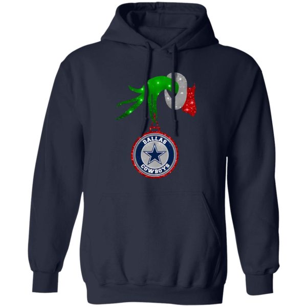 Grinch Hand Holding Dallas Cowboys Christmas Shirt