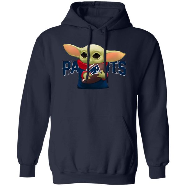 Baby Yoda Holding New England Patriots Shirt