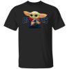 Baby Yoda Holding New England Patriots Shirt