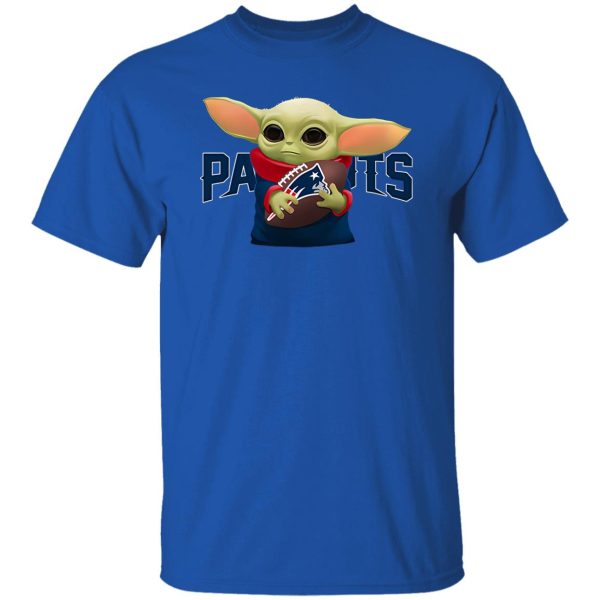 Baby Yoda Holding New England Patriots Shirt