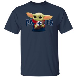 Baby Yoda Holding New England Patriots Shirt