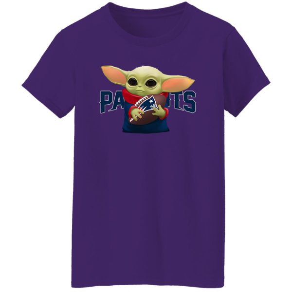 Baby Yoda Holding New England Patriots Shirt