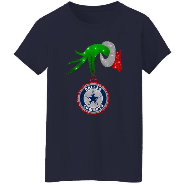 Grinch Hand Holding Dallas Cowboys Christmas Shirt