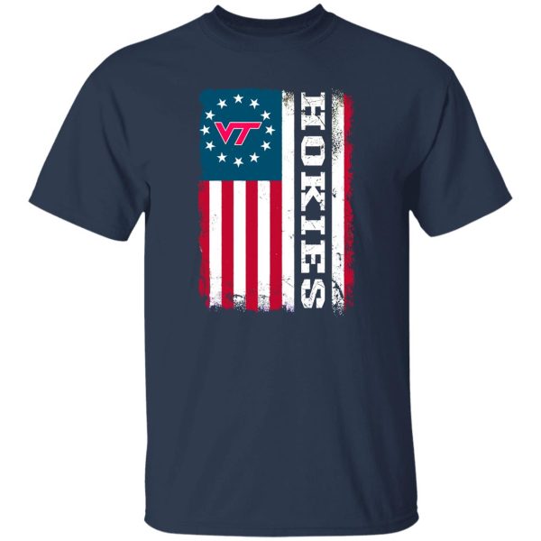 Virginia Tech Hokies American Flag Shirt