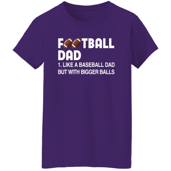 Football Dad Like A Baseball Dad But With Bigger Balls For Father’s Day Shirt