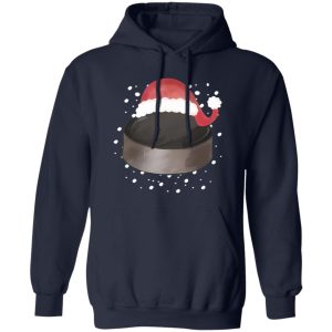 Hockey Christmas Shirt, Hockey Puck With Santa Hat Shirt