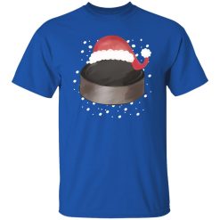 Hockey Christmas Shirt, Hockey Puck With Santa Hat Shirt