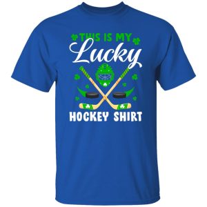 This is My Lucky Hockey Shirt Green Shamrocks for Hockey Player Shirt