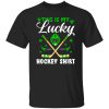 This is My Lucky Hockey Shirt Green Shamrocks for Hockey Player Shirt