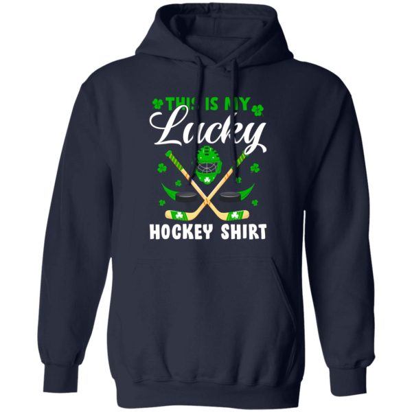 This is My Lucky Hockey Shirt Green Shamrocks for Hockey Player Shirt