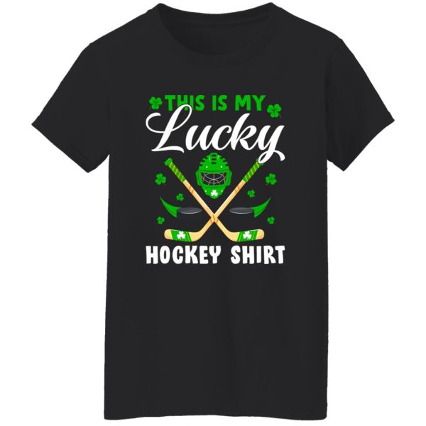 This is My Lucky Hockey Shirt Green Shamrocks for Hockey Player Shirt