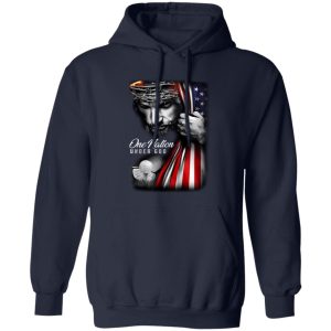 Hockey One Nation Under God American Flag Jesus Shirt