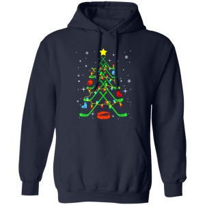 Ice Hockey Stick Christmas Tree Shirt