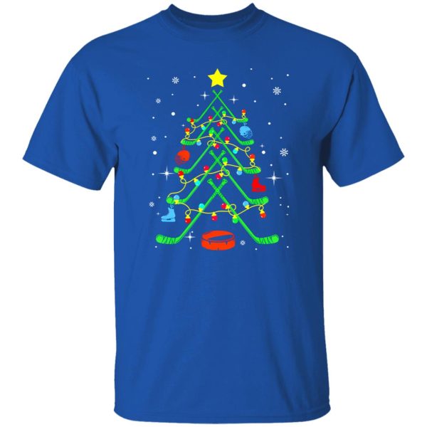 Ice Hockey Stick Christmas Tree Shirt