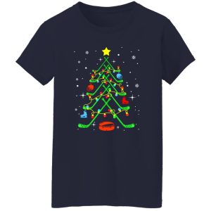 Ice Hockey Stick Christmas Tree Shirt