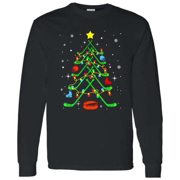 Ice Hockey Stick Christmas Tree Shirt