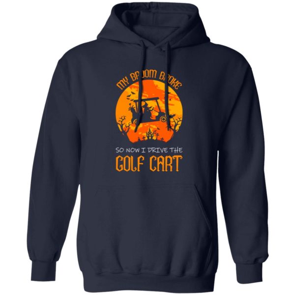 Golf Cart Witch Graphic Halloween Shirt