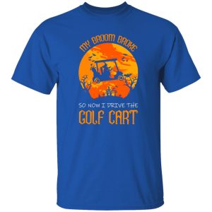 Golf Cart Witch Graphic Halloween Shirt