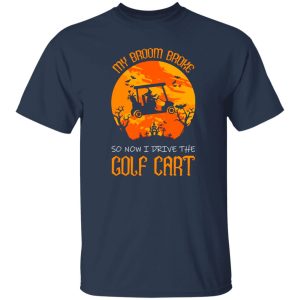 Golf Cart Witch Graphic Halloween Shirt